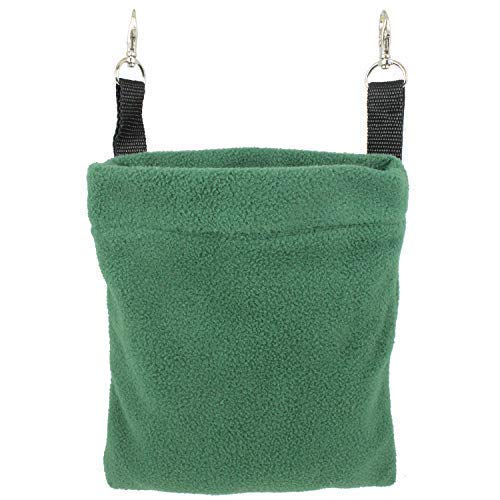 Deluxe Nest Pouch (Green) - Hanging Fleece Cage Accessory Toy - For Sugar Gliders, Squirrels, Marmosets, Hamsters, Ferrets, Bird