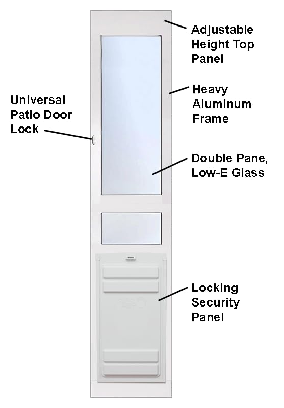 High Tech Pet Duraflex Premium Patio Pet Doors (Regular Height, Large)