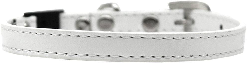 Mirage Pet Products 509-1 WT-12 Omaha Plain Puppy Dog Collar, White, Small