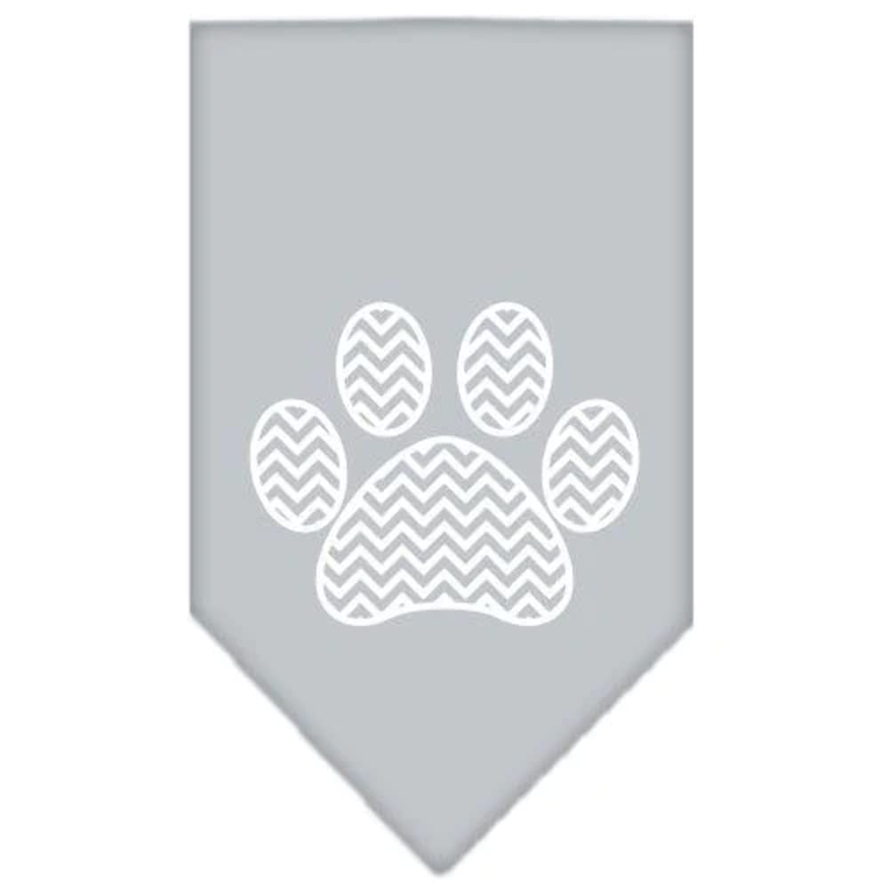 Mirage Pet Products Chevron Paw Screen Print Bandana, Navy Blue, Small