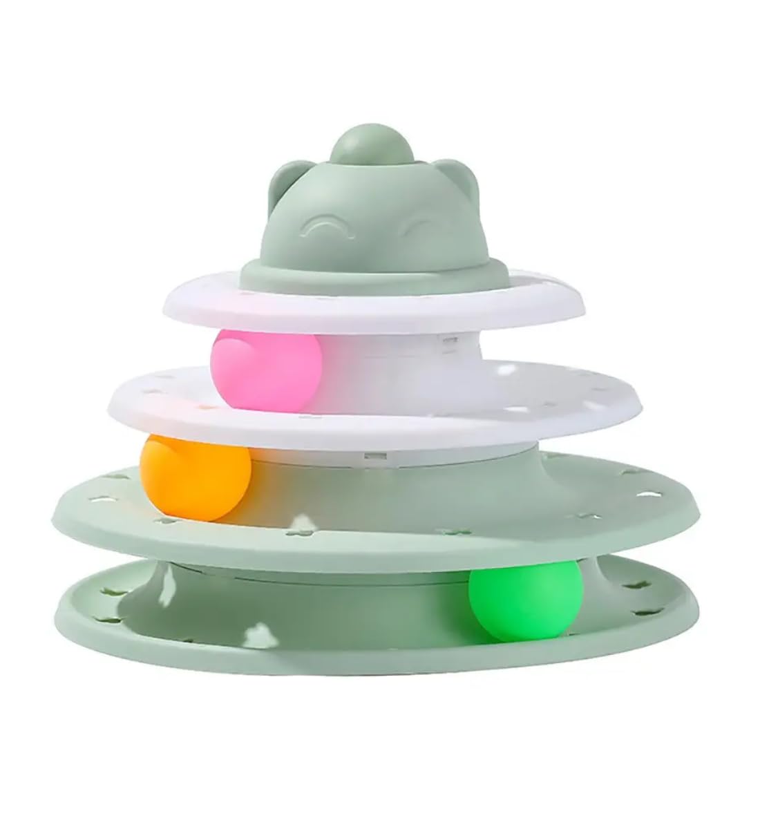 Psk Pet Mart Cat Toy Roller | 3Level Turntable Cat Toy Balls With Three Colorful Balls Interactive Kitten Fun Mental Physical E