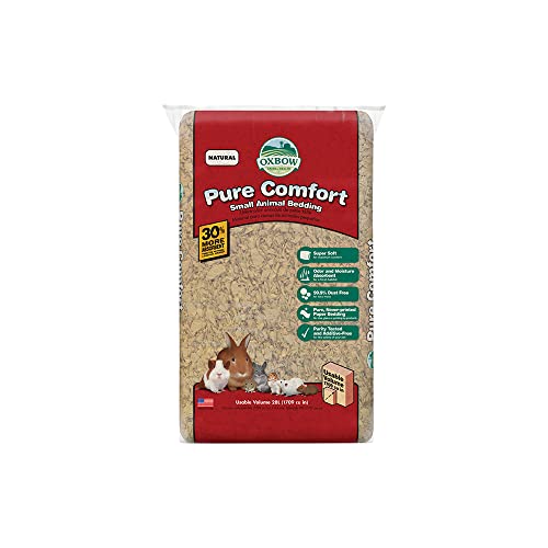 Oxbow Pure Comfort Small Animal Bedding - Odor & Moisture Absorbent, Dust-Free Bedding For Small Animals - Natural, 28 Liter Bag