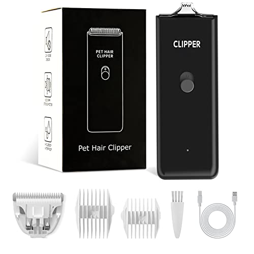 Tileon Feet Hair Trimmer, Dog Clippers,Quiet Washable Usb Rechargeable Cordless Dog Grooming Kit,Electric Pets Hair Trimmers Shaver Shears For Dogs And Cats Black