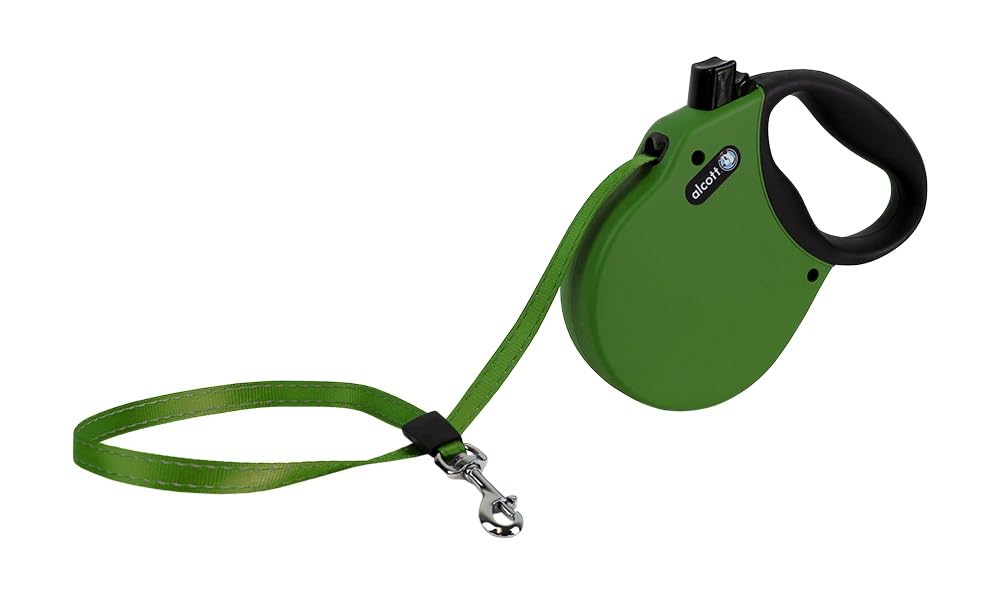 Alcott Adventure Retractable Leash, Small, Green