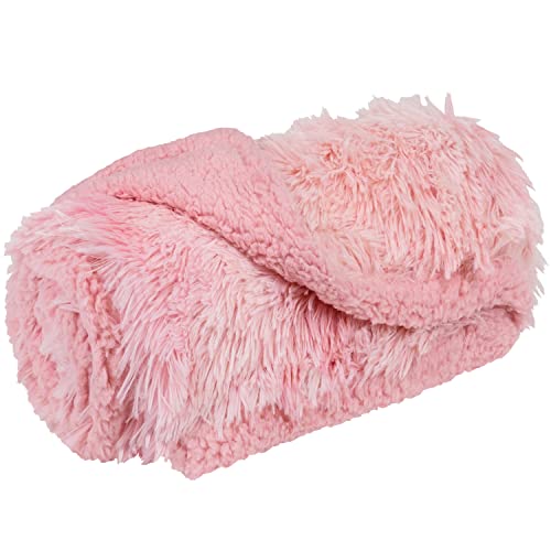 Petami Waterproof Dog Blanket For Small Medium Dog, Puppy Pet Blanket Couch Cover Protection, Sherpa Fleece Fuzzy Cat Blanket Throw Sofa Bed Furniture Protector Reversible Soft, 29X40 Tie-Dye Pink