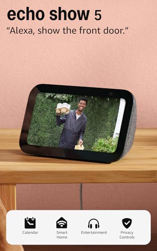 Amazon Echo Show 5 (newest model), Smart display with Alexa+ Early Access, 2x the bass and clearer sound, Charcoal