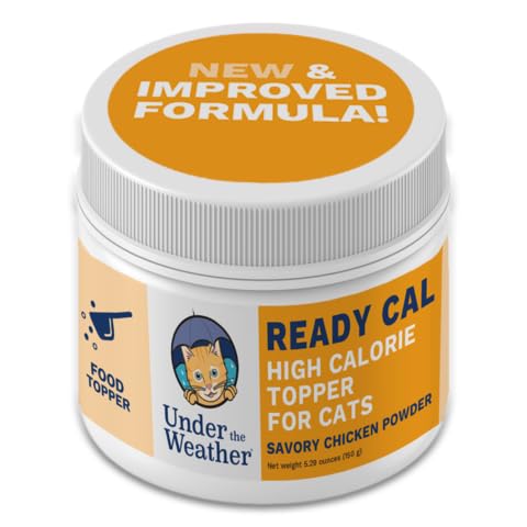 Under the Weather Ready Cal Powder for Cats | High-Calorie Weight Gainer & Appetite Stimulant | Cat Energy Booster Veterinarian-