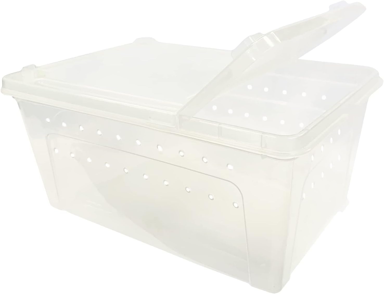 Happy Habitat (Medium - 2 Pack)- Ventilated Enclosure & Breeder Box - for Live Feeder Insects, Reptiles, Amphibians & Other Smal