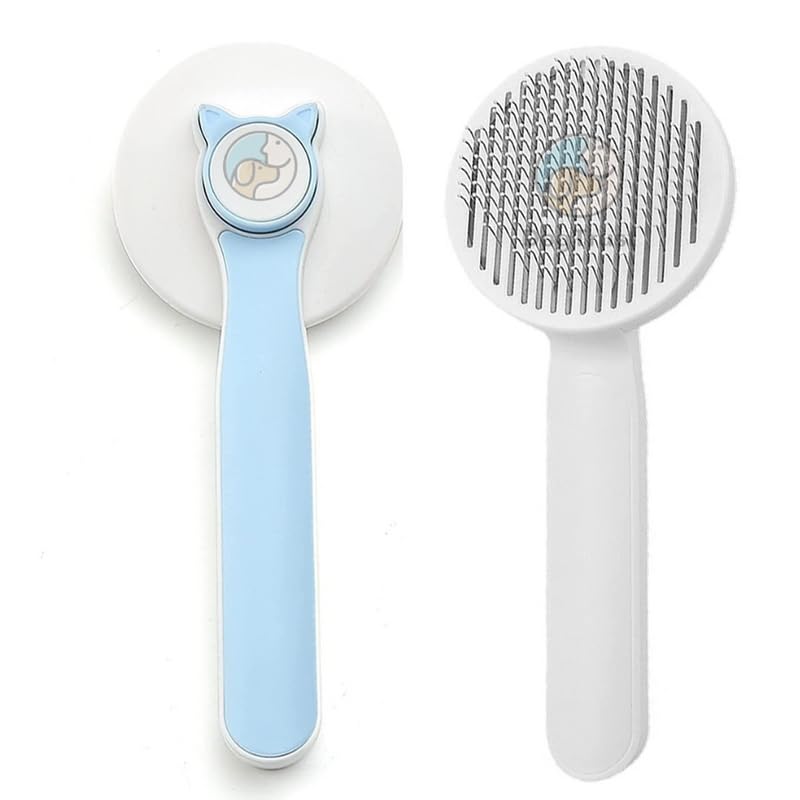 Dog Trust Pet Combing Brush, Cat Brush Dog Brush, Pet Hair Cleaner BrushPet Combing Brush With Hair Removal Button, Self Cleani