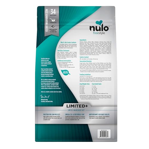 Nulo High-Protein Salmon Recipe Dog Food, Grain-Free, 24 lb Bag for Adult Dogs & Puppies with Food Sensitivities