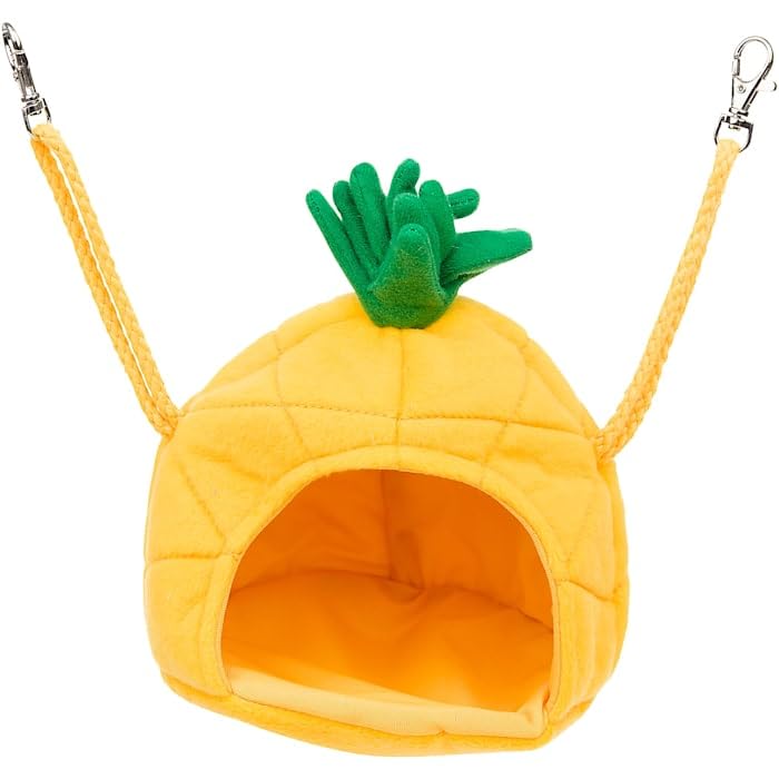Multipet Medium Yellow Pineapple House Small Animal Hideaway, 5.5' L X 5.5' W X 6' H