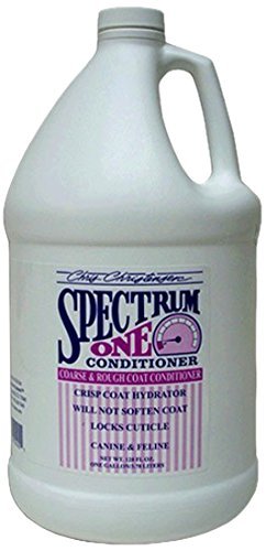 Chris Christensen Spectrum One Ultra Concentrated Dog Conditioner, Makes Up To 8 Bottles, Groom Like A Professional, Maintains Inner Cortex Hydration, Coarse And Rough Coat, Made In The Usa, 1Gal