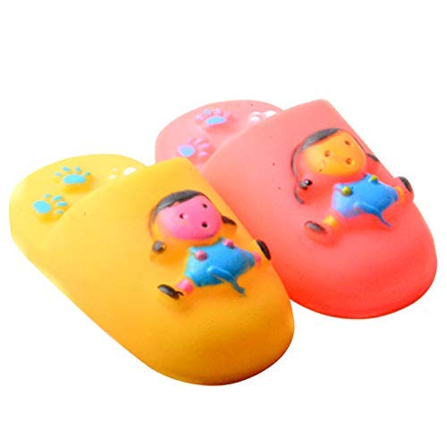 Pet Guardpuppy Slipper Toy Cartoon Paw Creative Slipper Dog Toy Pet Squeaky Toy Dog Teething Toy Puppy Chew Toy Vinyl