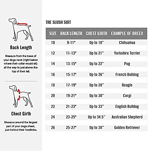 Canada Pooch Dog Slush Suit Dog Bodysuit For Rain And Snow Full Body Dog Suit Water-Resistant Dog Onesie (Black, 8 (7-9' Back Length))