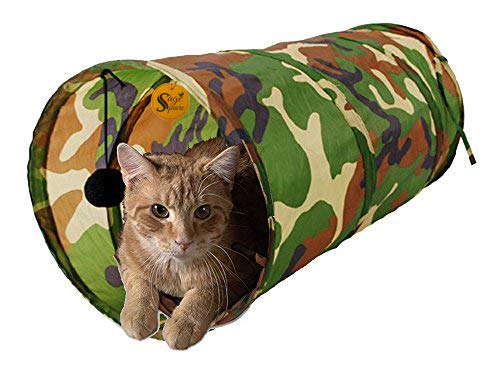 Sage Square 20 Big Sizes Portable Sleeping Bag Exercise Tunnel With Hanging Ball For Pet Care For Cat/Kitten/Puppy/Dog