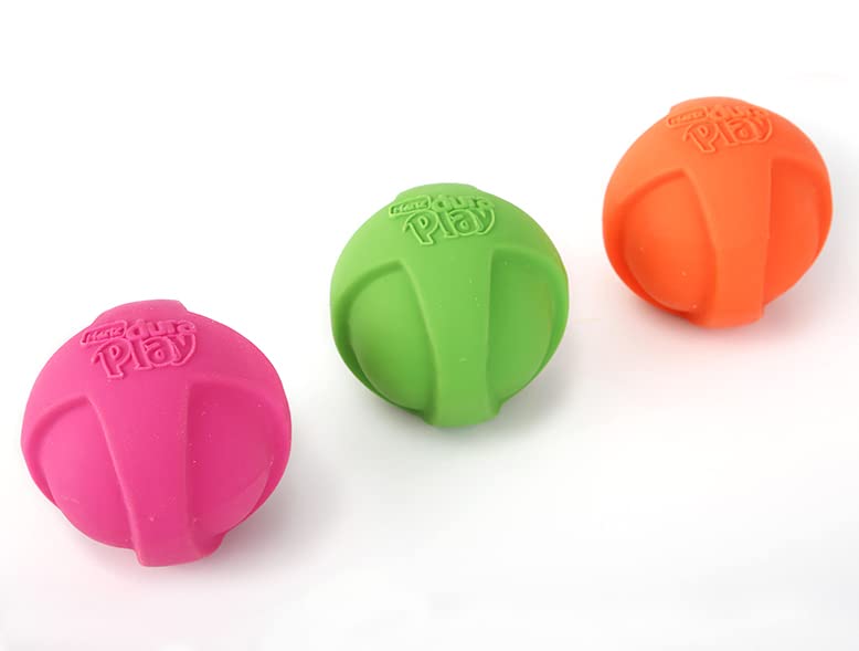 Hartz Duraplay Ball Squeaky Latex Dog Toy, Medium 3 Pack