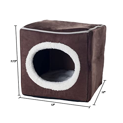 Cat House - Indoor Bed With Removable Foam Cushion - Cat Cave For Puppies, Rabbits, Guinea Pigs, And Other Small Animals By Petm