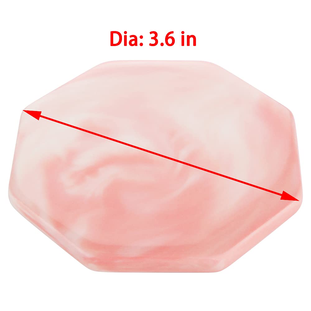 Dqitj Hamster Ceramic Summer Cool Plate Pet Heat Dissipation Plate Octagon Shape Cooling Mat For Hamster And Small Pets (Pink, D