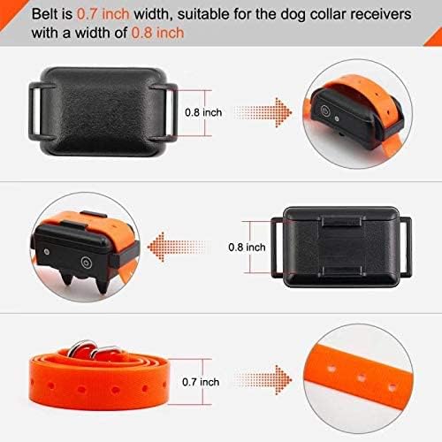 Trainpro Replacement     Dog Collar Strap Bands With Double Buckle Loop Training For All Brands Of Pet Shock Bark E Collars And