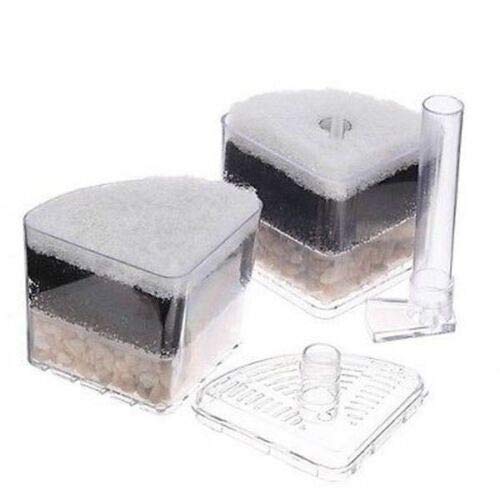 Aquapapa Corner Filter Up to 40 Gal. Air Driven Bio Sponge Ceramic for Fry Shrimp Fish Tank Aquarium (1-Pack)