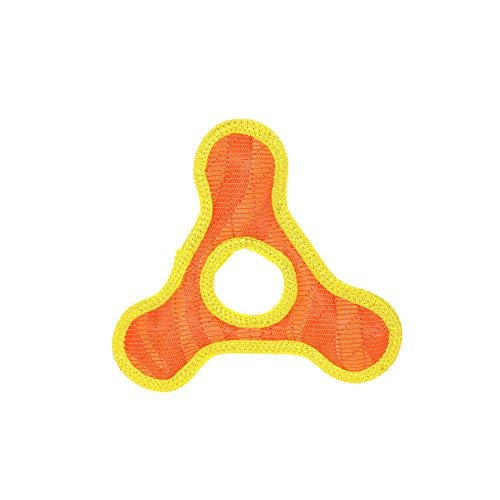 Duraforce -Durable Woven Fiber-Triangle Ring -Squeakers - Multiple Layers. Made Durable, Strong & Tough. Interactive Play Dog To
