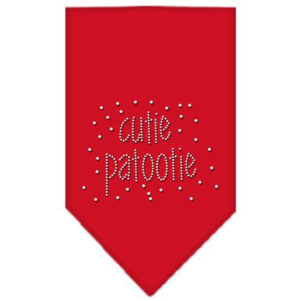 Mirage Pet Products Cutie Patootie Rhinestone Bandana, Small, Red