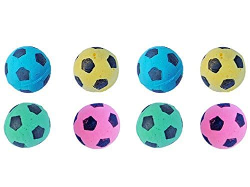 Petfavorites Foam Soccer Balls Cat Toys - Pack Of 8