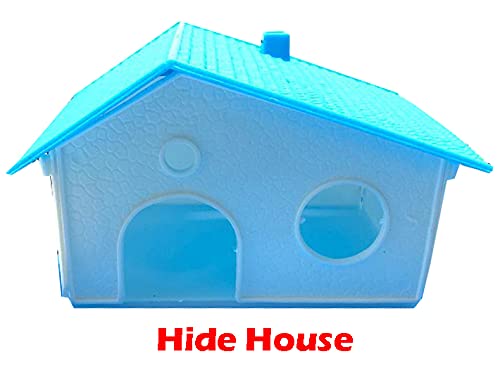 5-Level Large Crossover Twin Towner Tube Tunnel Habitat Hamster Rodent Gerbil Mouse Mice Rat Cage (Blue)