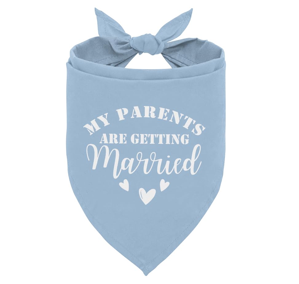 Zpprjf My Parents Are Getting Married Dog Bandana, Baby Blue Dog Bandana, Dog Wedding Bandana, Dog Engagement Bandana, Pet Dog S