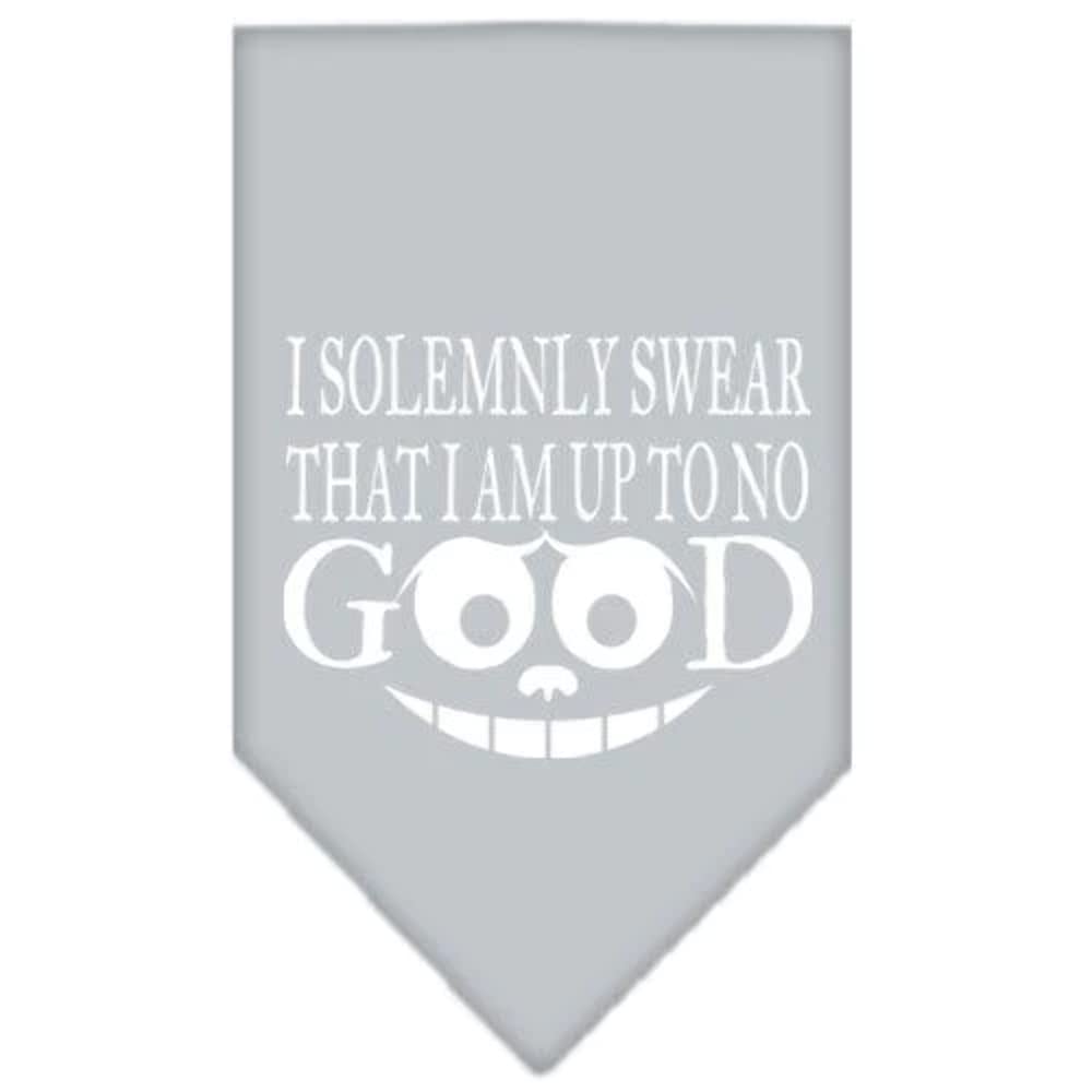 Pet and Dog Bandana Screen Printed, &quot;I Solemnly Swear That I Am Up To No Good&quot; Bright Pink Large