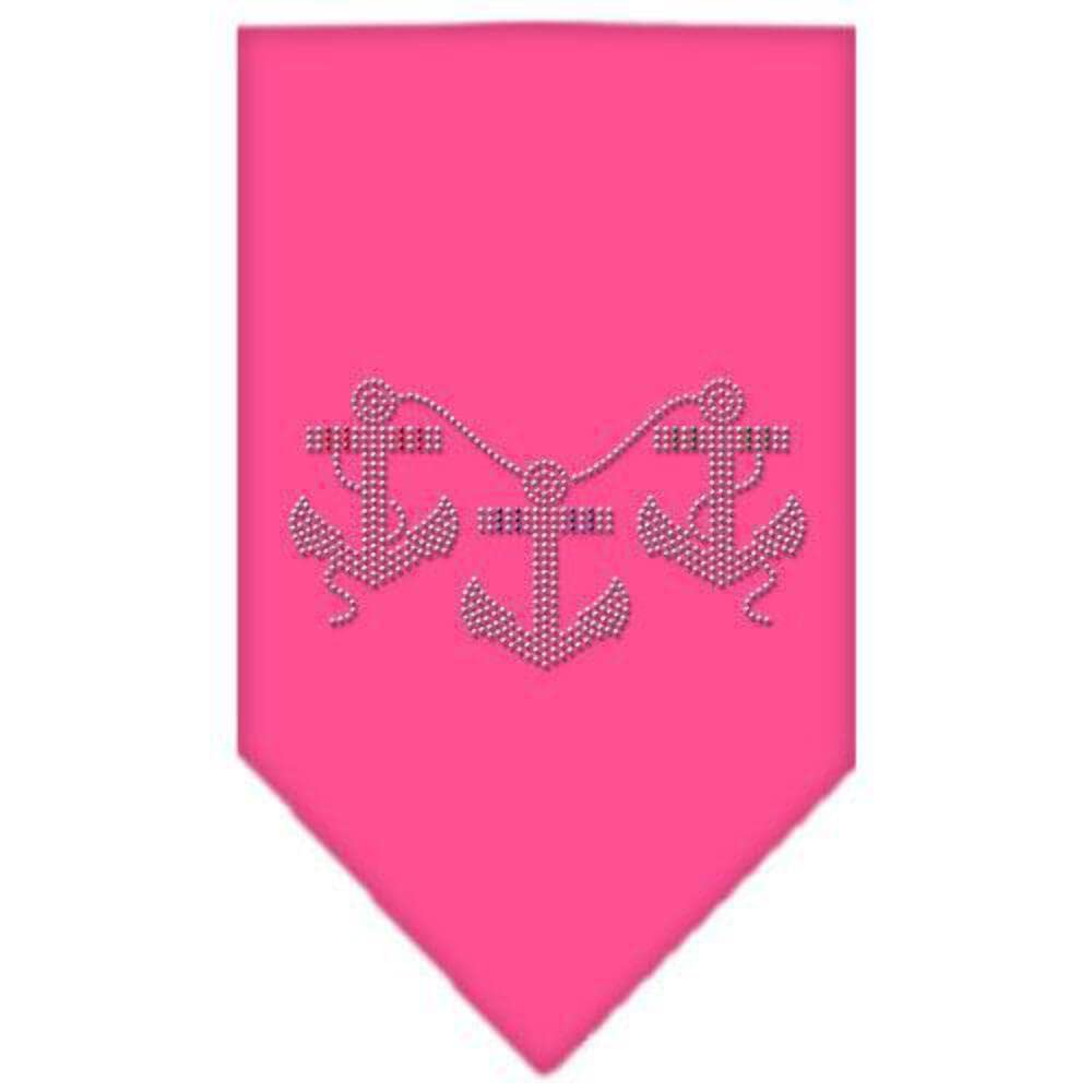 Mirage Pet Products Anchors Rhinestone Bandana, Small, White