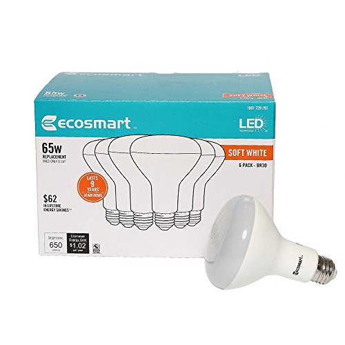 Ecosmart Led Technology Soft White 65W 85W Replacement Dimmable Light Bulb 6 Pack Br30 1001 729 291