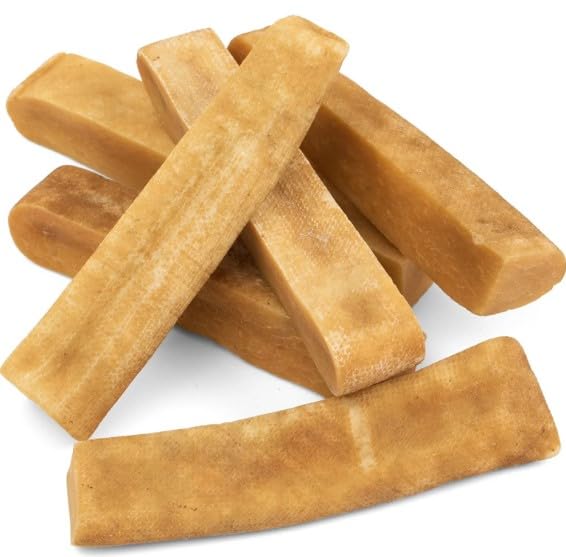 Pets Plus Himalayan Yak Chews for Dogs - 6 Inch, Medium Size, 8oz, 3-Pack - Long-Lasting Natural Dog Chews, Grain-Free, Odorless
