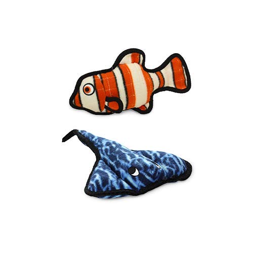 Tuffy - World'S Tuffest Soft Dog Toy - Ocean Stingray - Squeakers - Multiple Layers. Made Durable, Strong & Tough. Interactive P