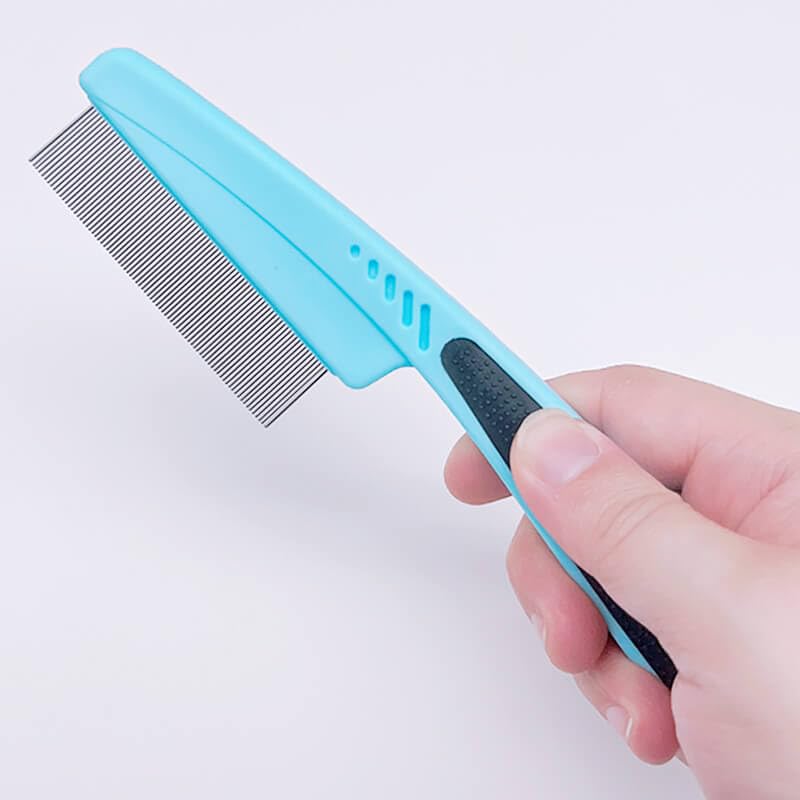 Lltgmv Flea Comb With Rubber Handle, Flea And Tick Comb For Dogs & Cats, Dog Comb For Grooming