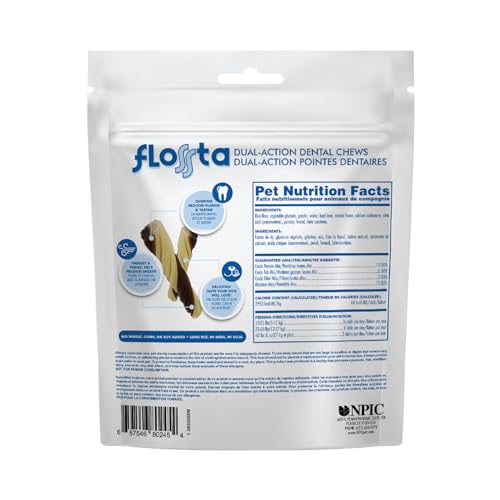 N-Bone FLOSSta Dual Action Dental Chews Beef Liver Flavor, 12-oz Bag