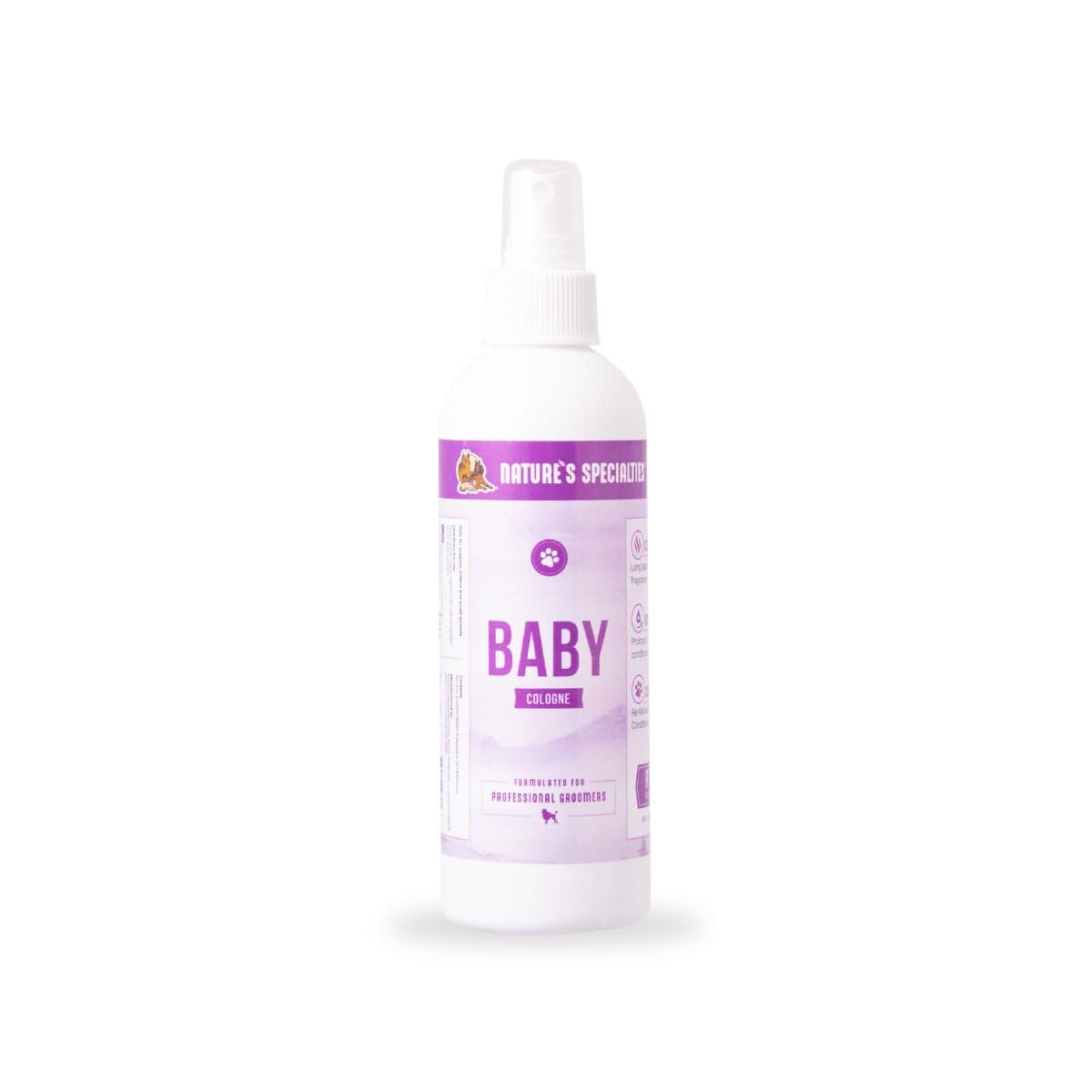 Nature'S Specialties Baby Powder Scented Dog Cologne For Pets, Natural Choice For Professional Groomers, Ready To Use Perfume, Finishing Spray, Made In Usa, 8 Oz