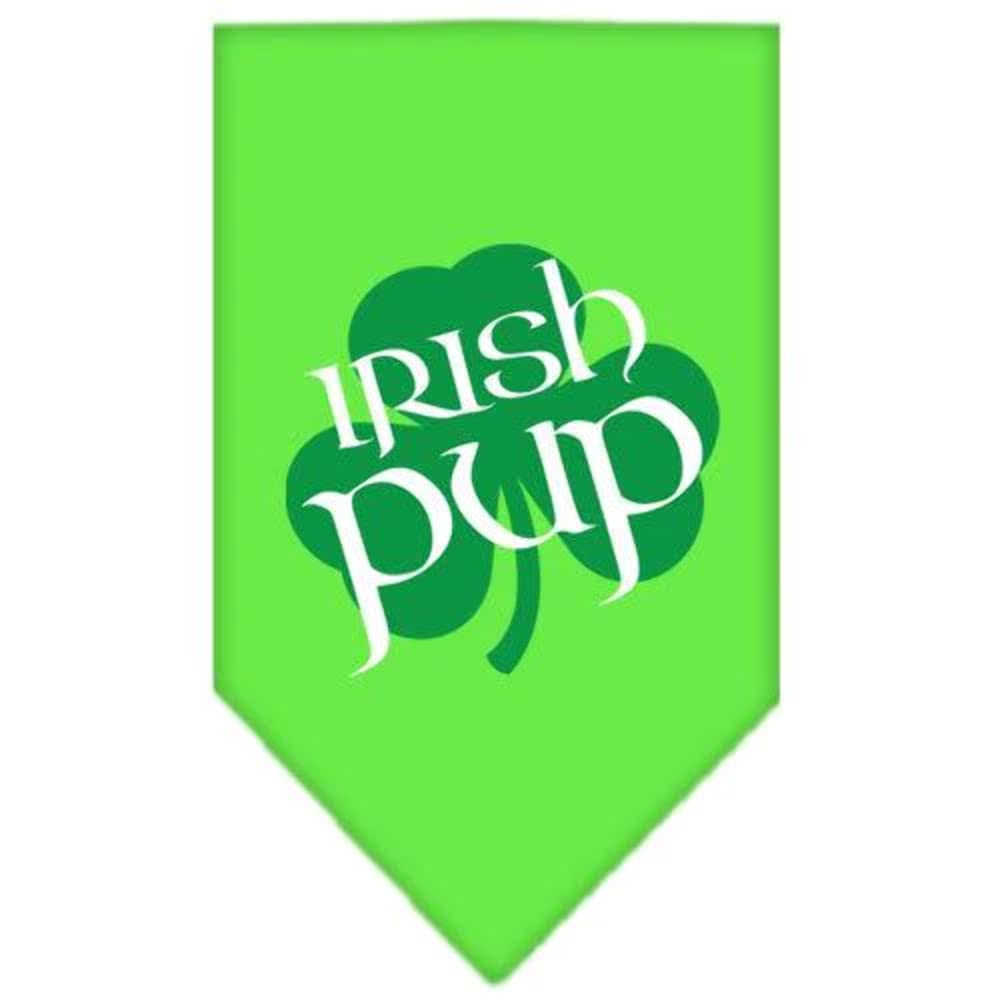 Pet and Dog Bandana Screen Printed, &quot;Irish Pup&quot; Yellow Large
