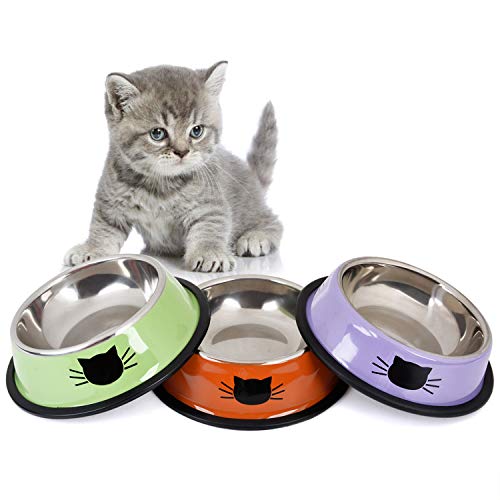 Legendog Pet Bowl Stainless Steel Non-Skid Rubber Base Dog Bowl Cat Bowl Gr Or Pp