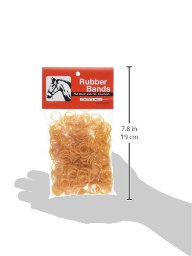Partrade 245914 222703 Rubber Braid Bands, Chestnut, 5'