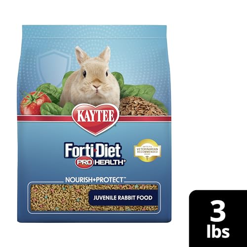 Kaytee Forti-Diet Pro Health Juvenile Rabbit Food, 3 lb, Comprehensive Nutrition for Digestive Health & Immune Support
