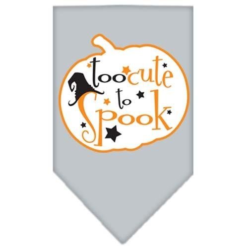Mirage Pet Products 66-141 LGGY Too Cute to Spook Screen Grey Print Bandana, Large