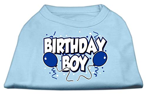 Mirage Pet Products 14-Inch Birthday Boy Screen Print Shirts, Large, Blue