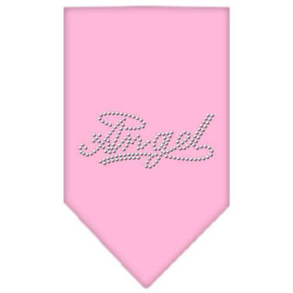 Mirage Pet Products Angel Rhinestone Bandana, Large, Bright Pink