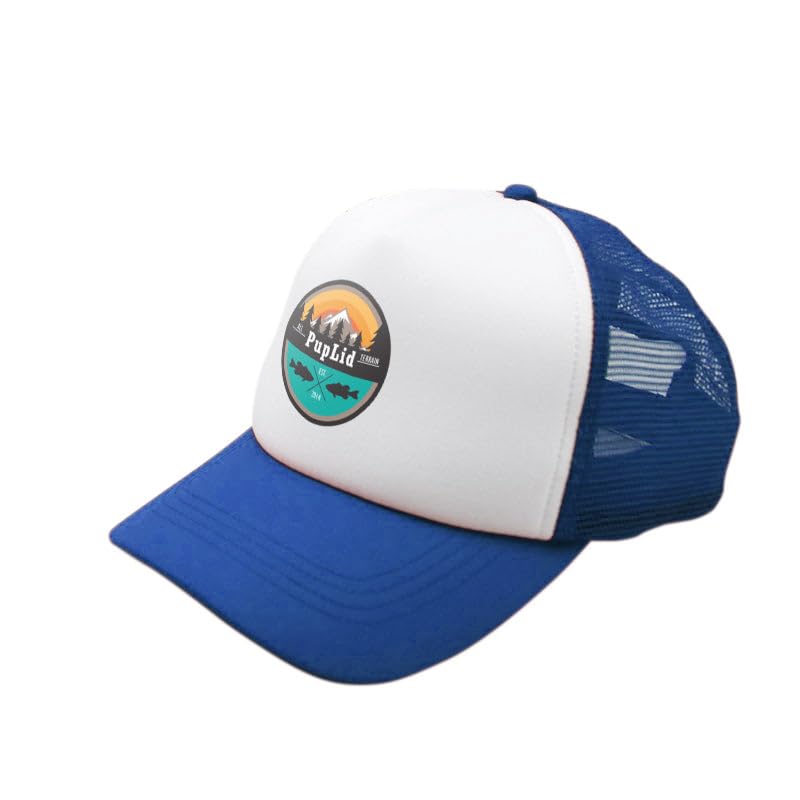 Sunset Collection, Puplid Trucker Hats For Humans Stylish Sun Protection Human Hat To Match And Twin With Your Dog (Blue All-Ter
