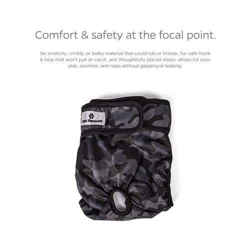 Pet Parents Washable Dog Diapers (3Pack) + Extendrs Of Durable Doggie Diapers, Premium Dog Diapers Female & Male (X-Large, Camo)