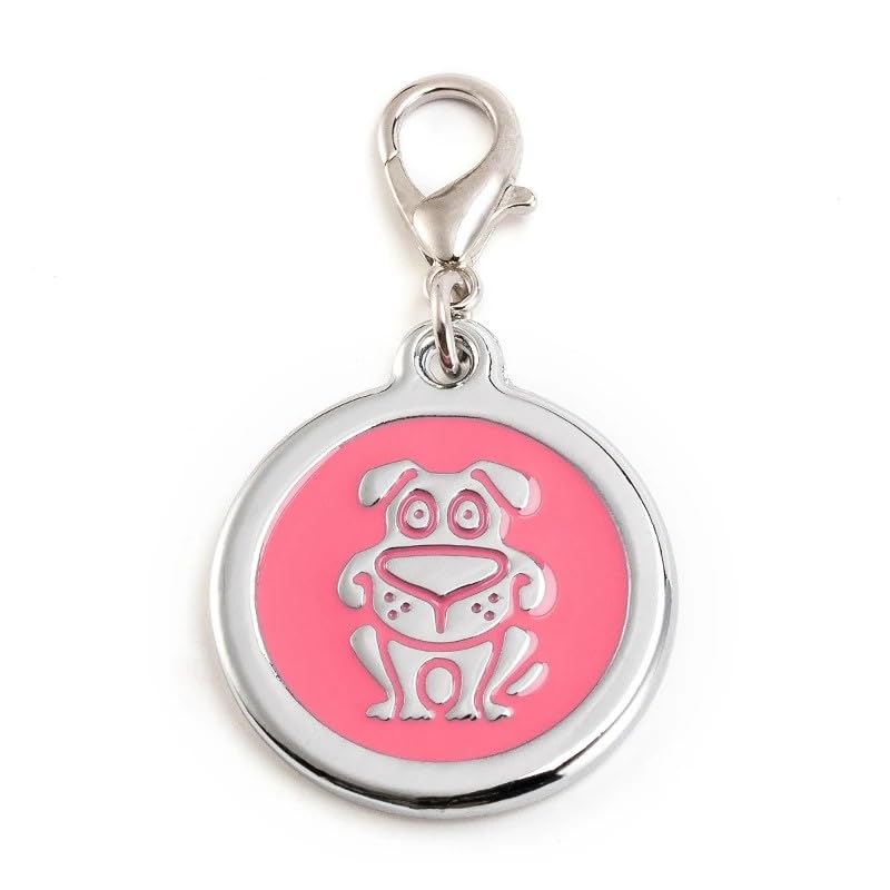 Personalized Funky Dog Design Pet Id Tags With Quick Tag Clip - Happy Pet Id Tags, Puppy Name Tag, Dogs Id Tag, Laser Engraved P