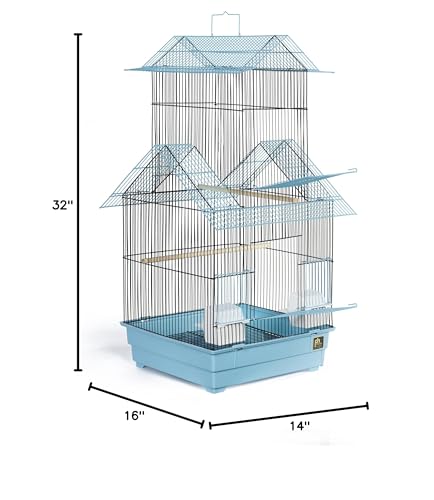 Prevue Hendryx Beijing Bird Cage, Blue And Black, 1/2' (Sp41730-1)