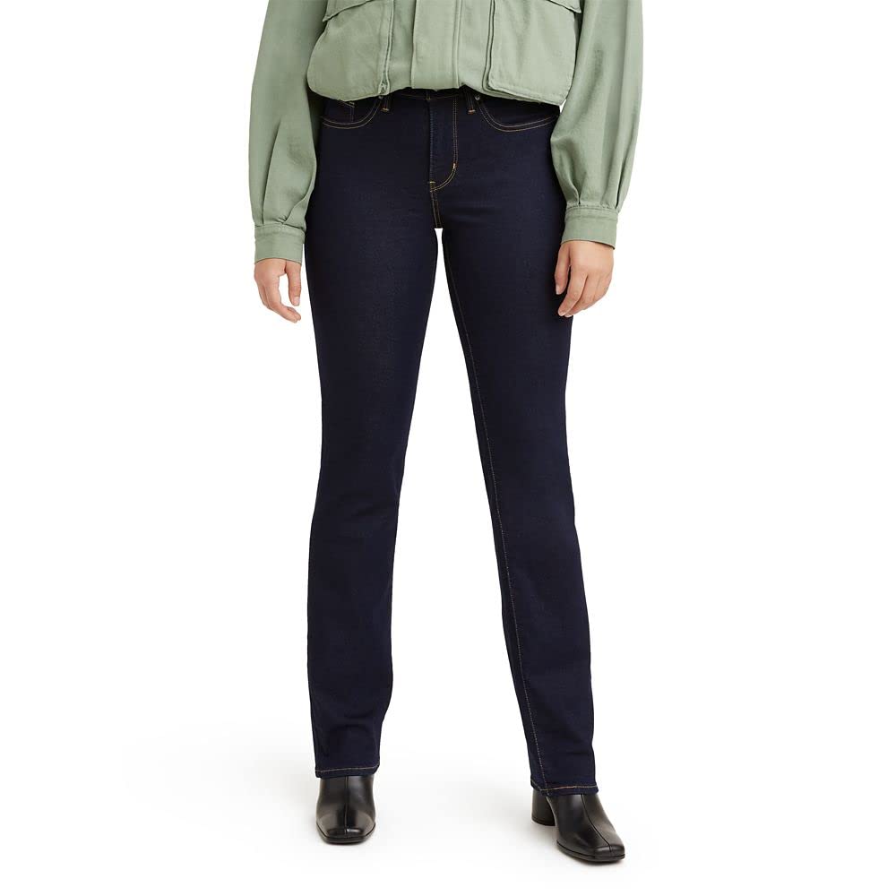 Levis Womens 314 Shaping Straight Jeans, Darkest Sky - Dark Indigo, 24