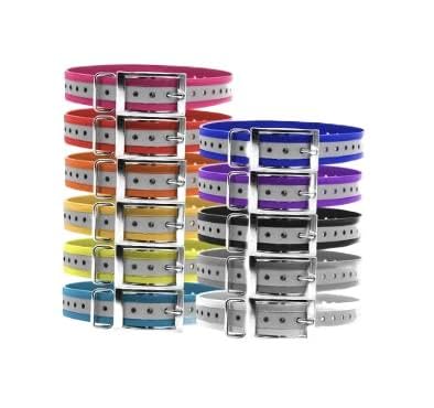 Standard 1' Replacement Dog Collar Straps For Garmin Tt10, Tt15/Tt15X, T5/T5X, And Dc50 (Reflective Lime Green)